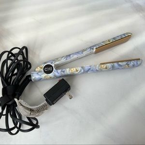 Chi Hair Straightener White Rose Print - Gently Used